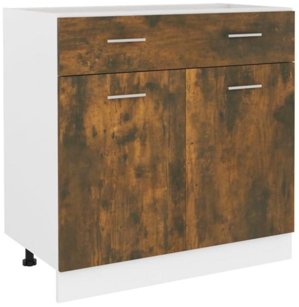 vidaXL Unterschrank mit Schublade Räuchereiche 80x46x81,5 cm 815579 Bild 1