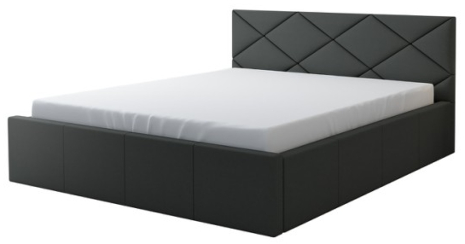 Polsterbett VIGI-OM 160x200 ohne Matratze, Bettkasten und Lattenrost. Farbe: Graphit 15 Bild 1