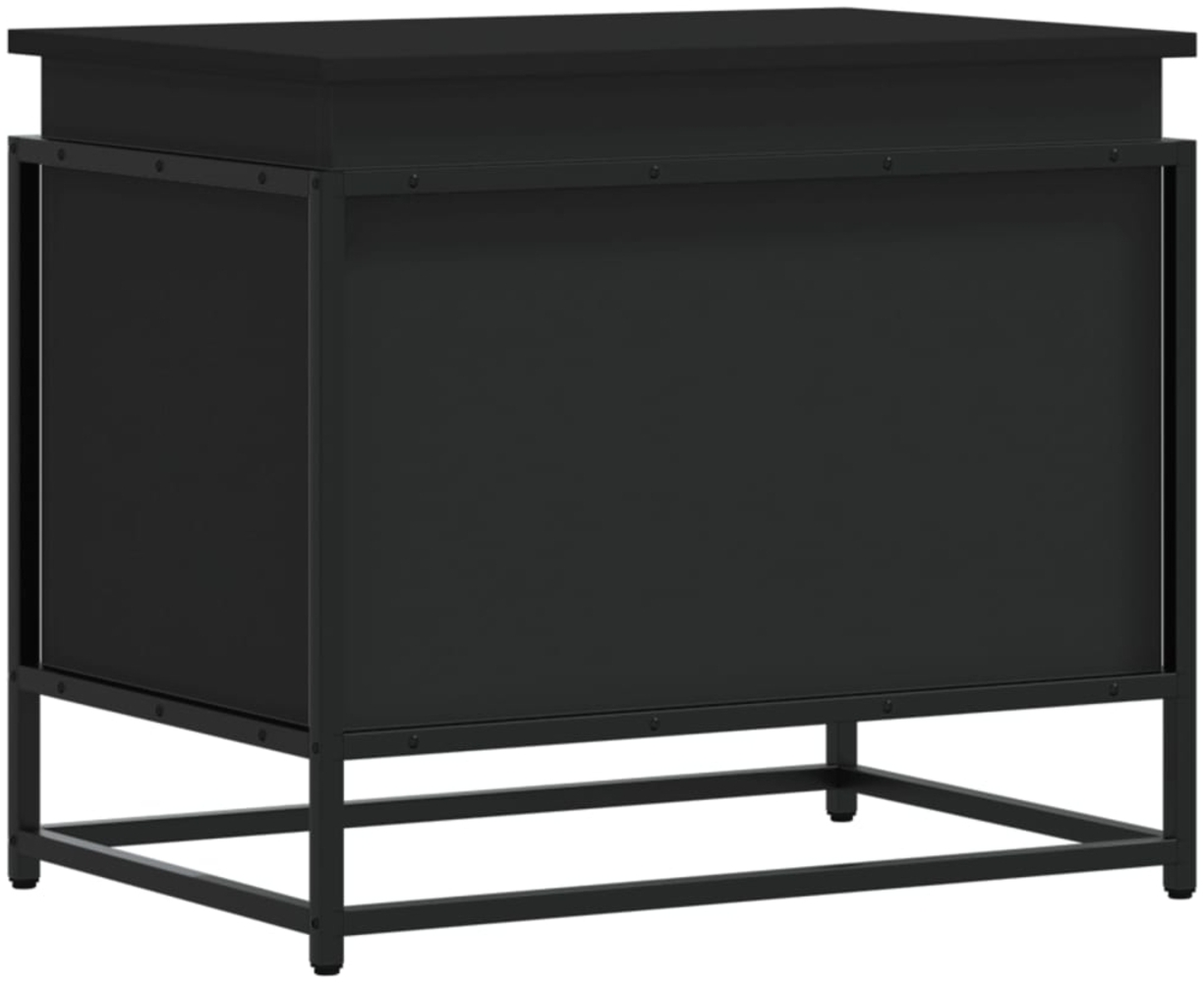 vidaXL Aufbewahrungsbox mit Deckel Schwarz 60x40x51,5 cm Holzwerkstoff 848794 Bild 1