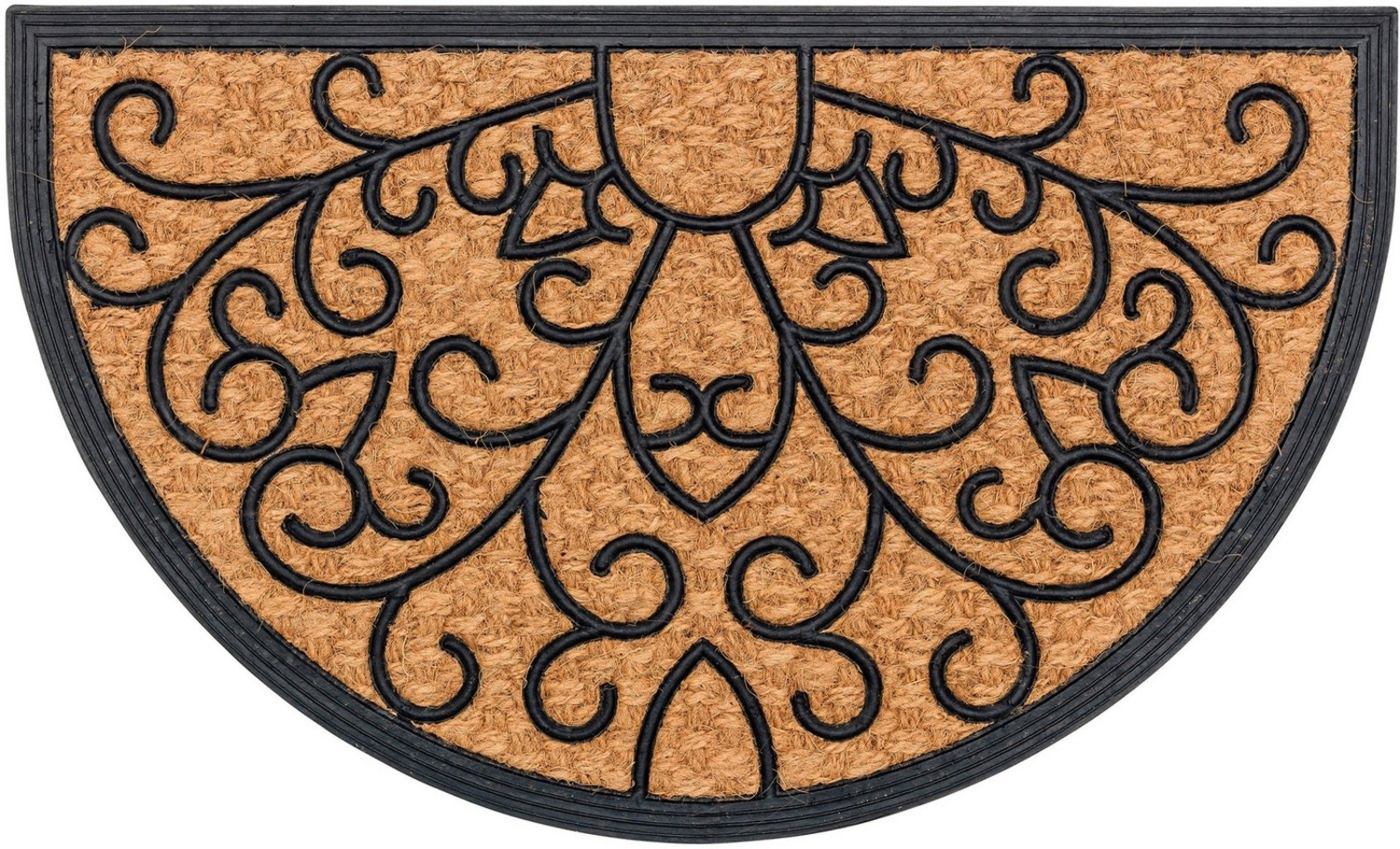 ASTRA Fußmatte Coco Deluxe Light, halbrund, Höhe: 8 mm, Türmatte, Kokos, rutschfest, schmutzabweisend, In und Outdoor Bild 1