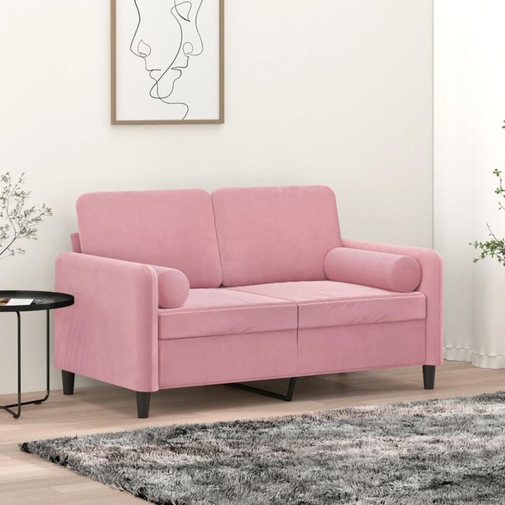 vidaXL Zierkissen 2 Stk. Rosa Ø15x50 cm Samt 349512 Bild 1