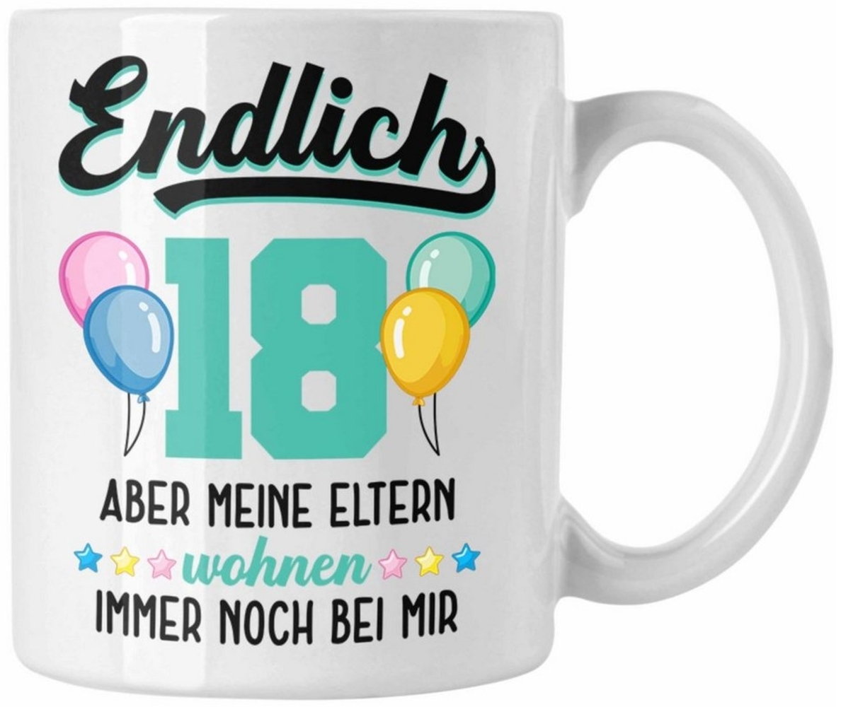 Trendation Tasse Trendation - 18. Geburtstag Tasse Geschenk Mädchen Jungen Geschenkidee Lustig Spruch 18 Geschenke Geschenkideen zum 18 Bday 18er Erwachsen Bild 1