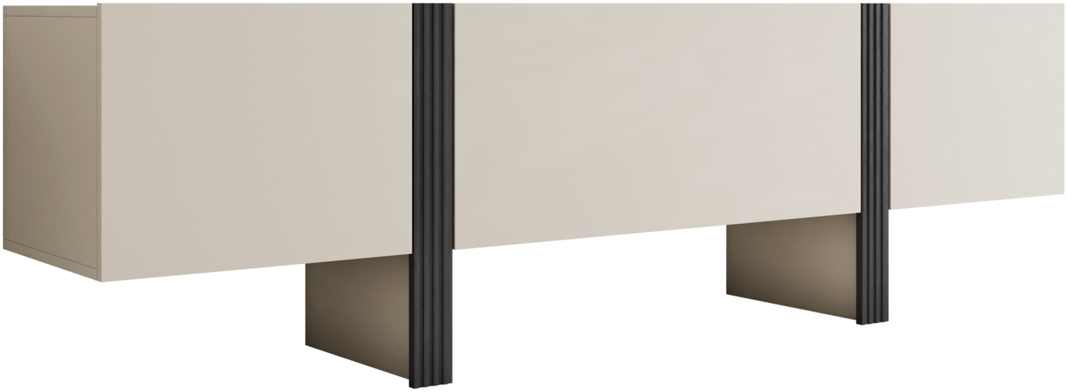 TV-Lowboard 200 3D Tamisa 01 (Farbe: Cashmere / Cashmere + Schwarz) Bild 1