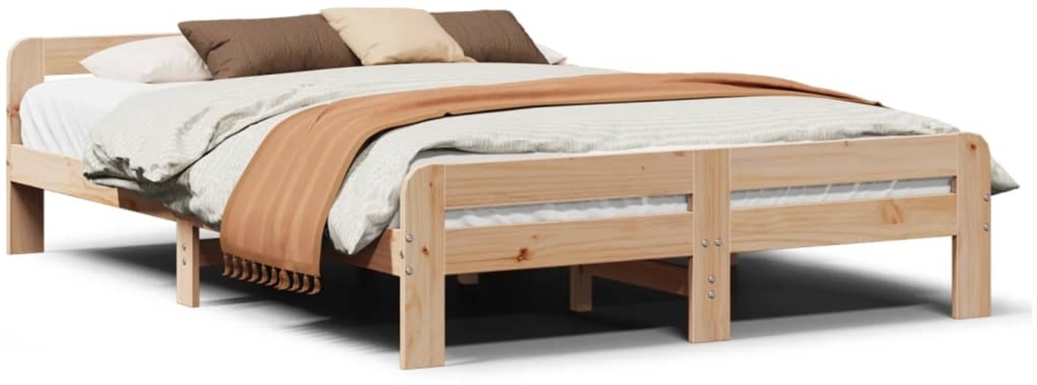 vidaXL Massivholzbett ohne Matratze 150x200 cm Kiefernholz 855469 Bild 1