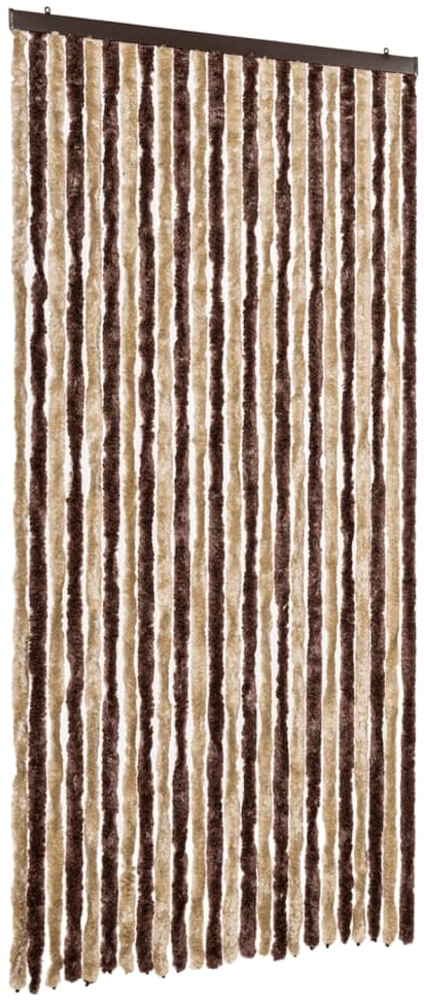 vidaXL Fliegenvorhang Beige und Hellbraun 100x200 cm Chenille 377367 Bild 1