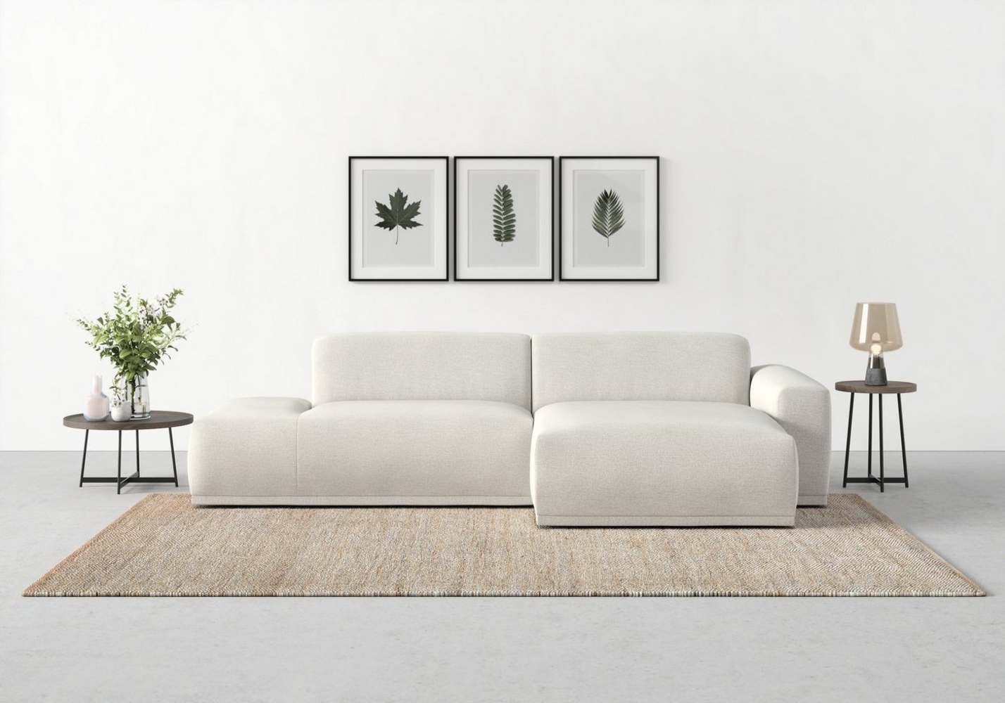 TRENDMANUFAKTUR Ecksofa Braga, mit hochwertigem Kaltschaum, L-Form, in Cord erhältlich, 2 Teile, modernes Sofa, Couch mit hohem Sitzkomfort, 275/72/160 cm (B/H/T) Bild 1