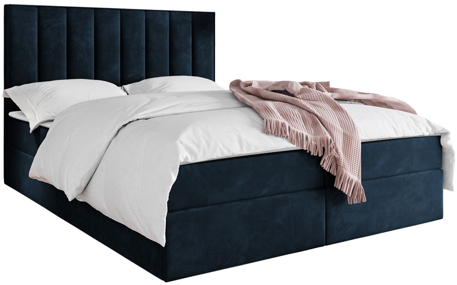 Mirjan24 Boxspringbett Draban II , Blau, 140x200 cm Bild 1