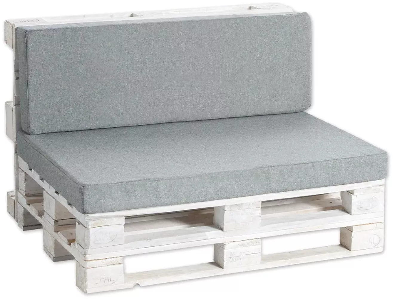 Gutekissen® Palettenkissen Palettenauflagen PF (Rückenlehne 120x50 glatt, Grau) Bild 1
