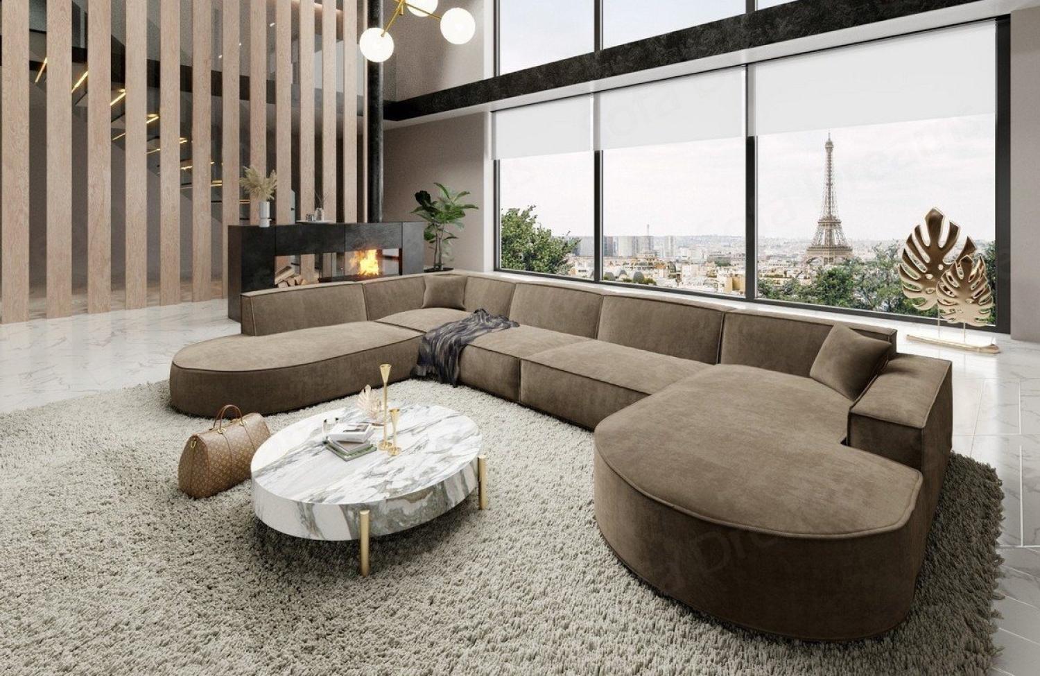 Sofa Dreams Wohnlandschaft Designer Stoff Sofa Modern Couch Alegranza U Form Stoffsofa, Loungesofa Bild 1