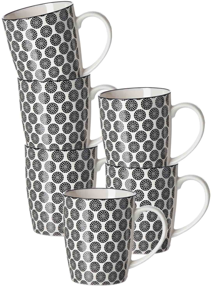 Ritzenhoff & Breker Takeo Circles Henkelbecher 350 ml 6er Set Bild 1