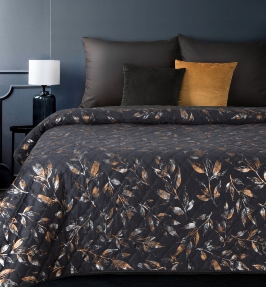 Elegante Tagesdecke Decke BLINK 1 170X210 cm schwarz gold Bild 1