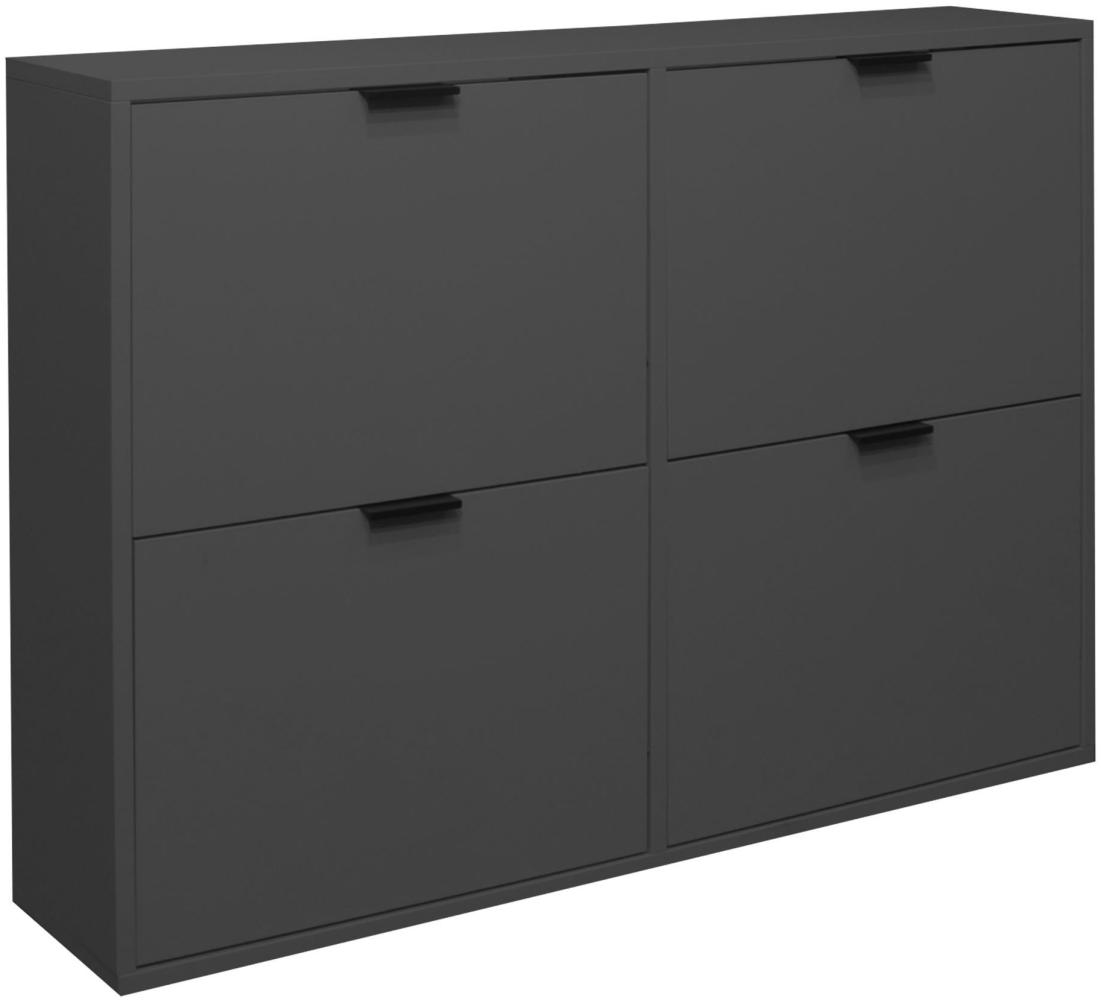 Schuhschrank Erna 120x25x86 Anthrazit matt Lack 14783 Bild 1