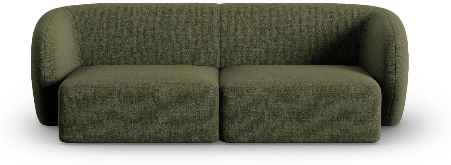 Micadoni Modulares Sofa Shane 2-Sitzer Chenille Grün Melange Bild 1