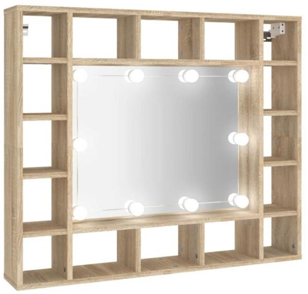 vidaXL Spiegelschrank mit LED Sonoma-Eiche 91x15x76,5 cm 808867 Bild 1