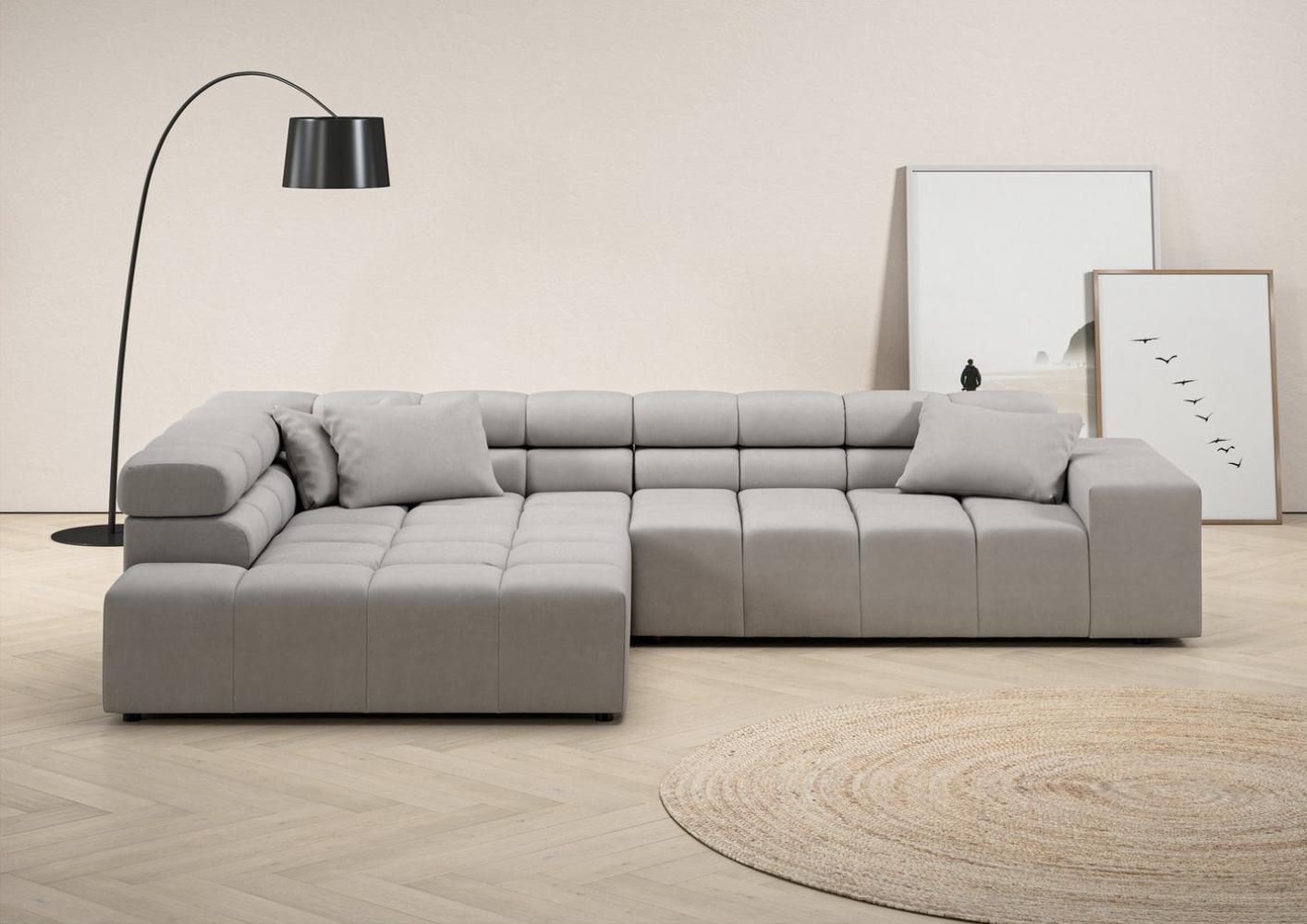 INOSIGN Ecksofa Ancona incl. Kopfteilverstellung, Zierkissen Breite 319cm, L-Form, wahlweise motorische Sitztiefenverstellung, auch in Cord + Easy Care Bild 1