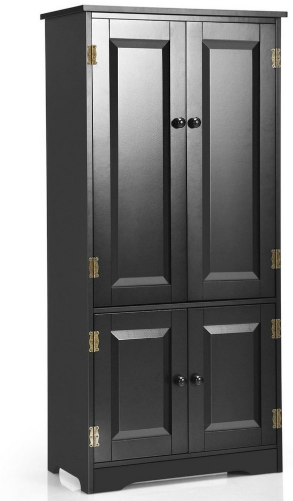 COSTWAY Mehrzweckschrank mit Türen & verstellbarem Regal,Vorratsschrank Holz Bild 1