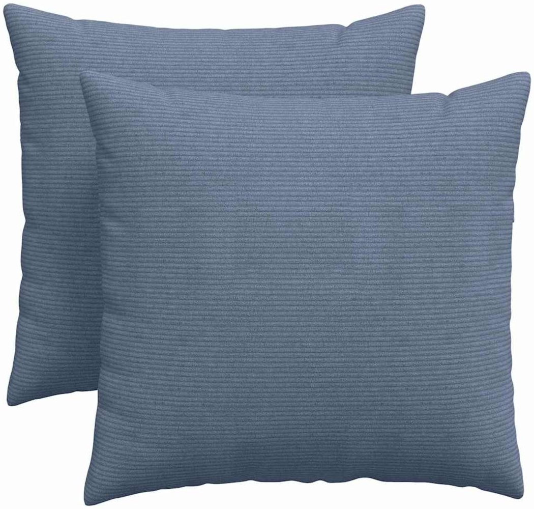 vidaXL Sofakissen 2 Stück Blau 45 x 45 cm Cordstoff 42013949 Bild 1