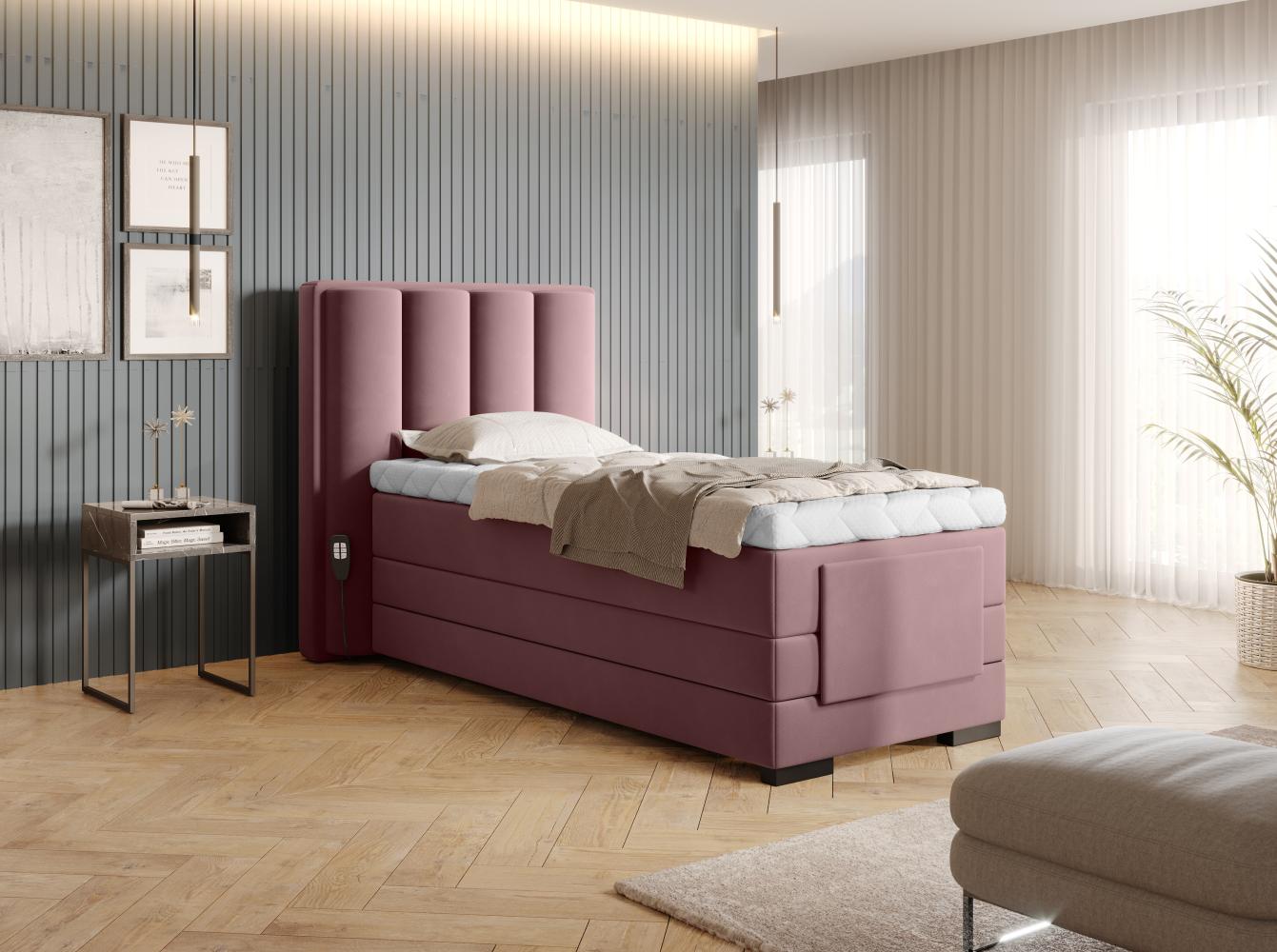 Veros 90x200, Boxspring Bett, Rosa Bild 1