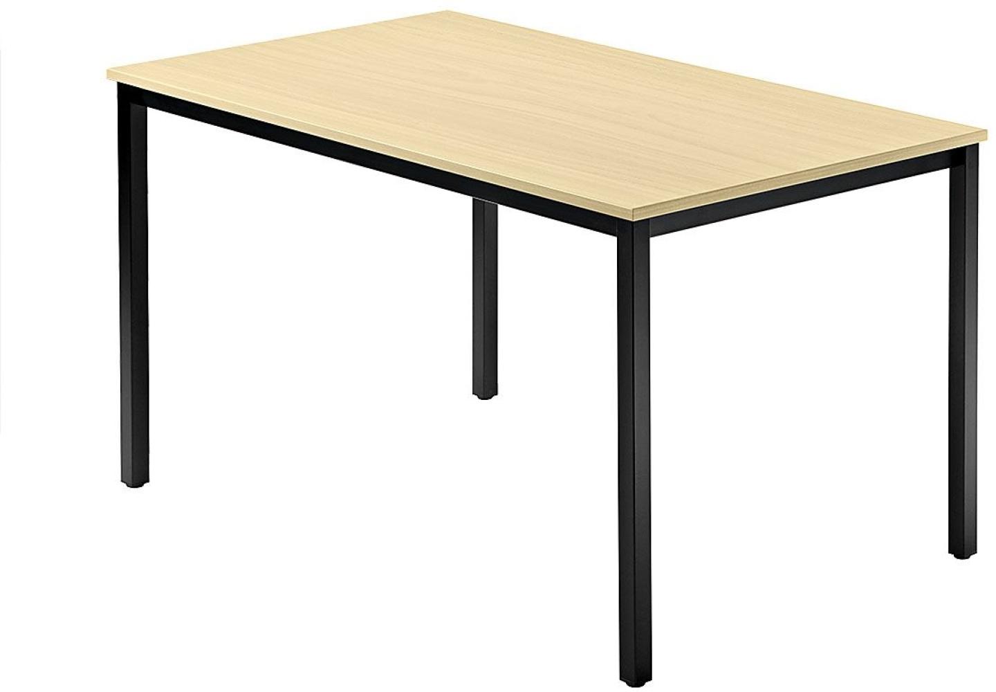 Besprechungstisch DQ12 120x80cm Ahorn 4-Fuß Gestellfarbe: Schwarz Bild 1