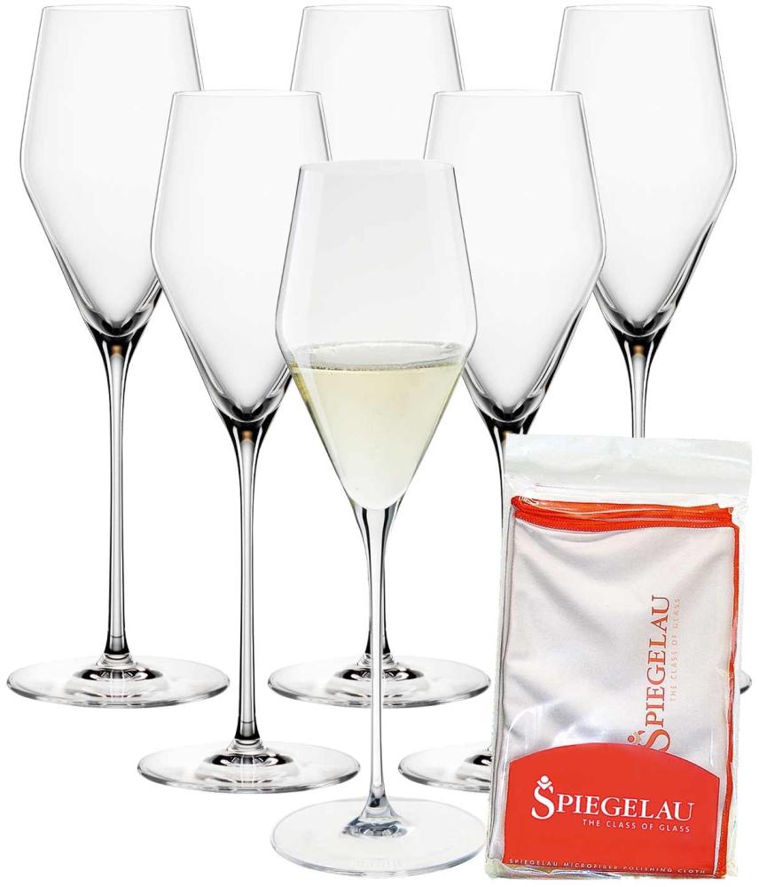 Spiegelau Definition Champagnerglas 250 ml 6er Set + Poliertuch Bild 1