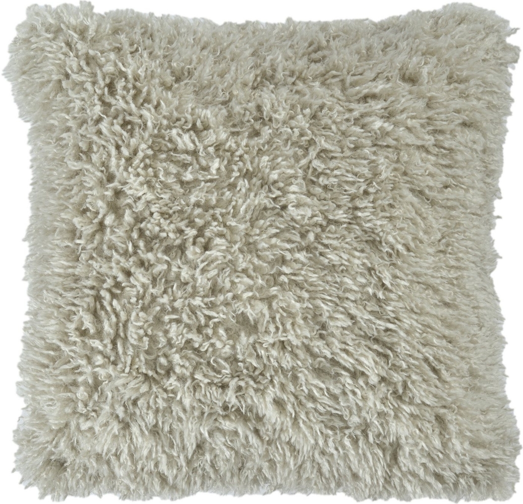 Annimuck Kissenhülle SANDER Kissenhülle Ayla hellgrau light grey Kuschelfell 40x40 cm, (1 Stück) Bild 1