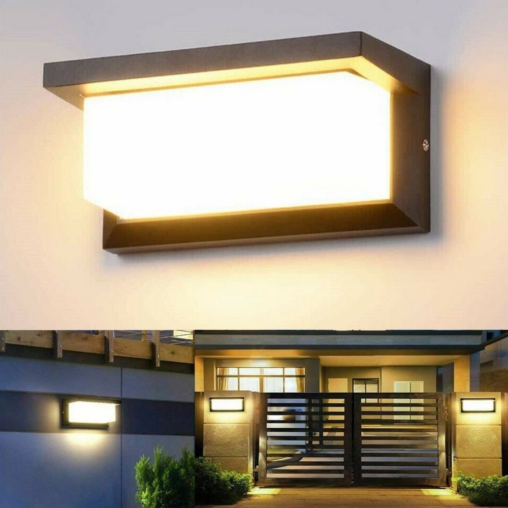oyajia Außen-Wandleuchte 18W LED Wandlampe mit Bewegungsmelder, Gartenlampe, Aluminium Wandleuchte für Garden, Balkon, Flur Bild 1