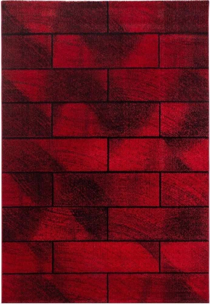 Teppium Teppich Geometrisch Design, Rechteckig, Höhe: 10 mm, Modern Kurzflor Teppiche Geometrisch Design Rot Teppich Wohnzimmer Bild 1