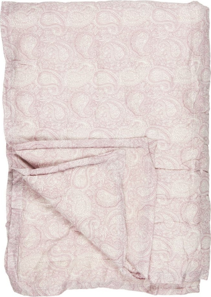Ib Laursen - Decke Quilt Tagesdecke 170x130cm Rosa Malve Weiß Blumen 19213-38 Bild 1