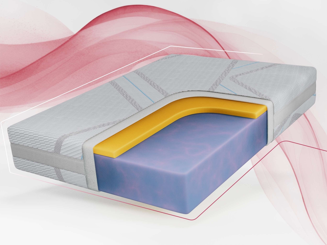 Schaummatratze mit abnehmbarer Abdeckung, Höhe 22 cm, Kaltschaum Matratze H2, Antiallergischer Bezug, Visco Schaum - 200 x 200 cm - DIVO - LUX Bild 1