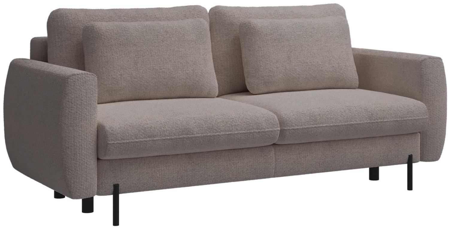 Selsey RANE - Sofa mit Schlaffunktion und wasserabweisendem Chenille-Bezug, beige Bild 1