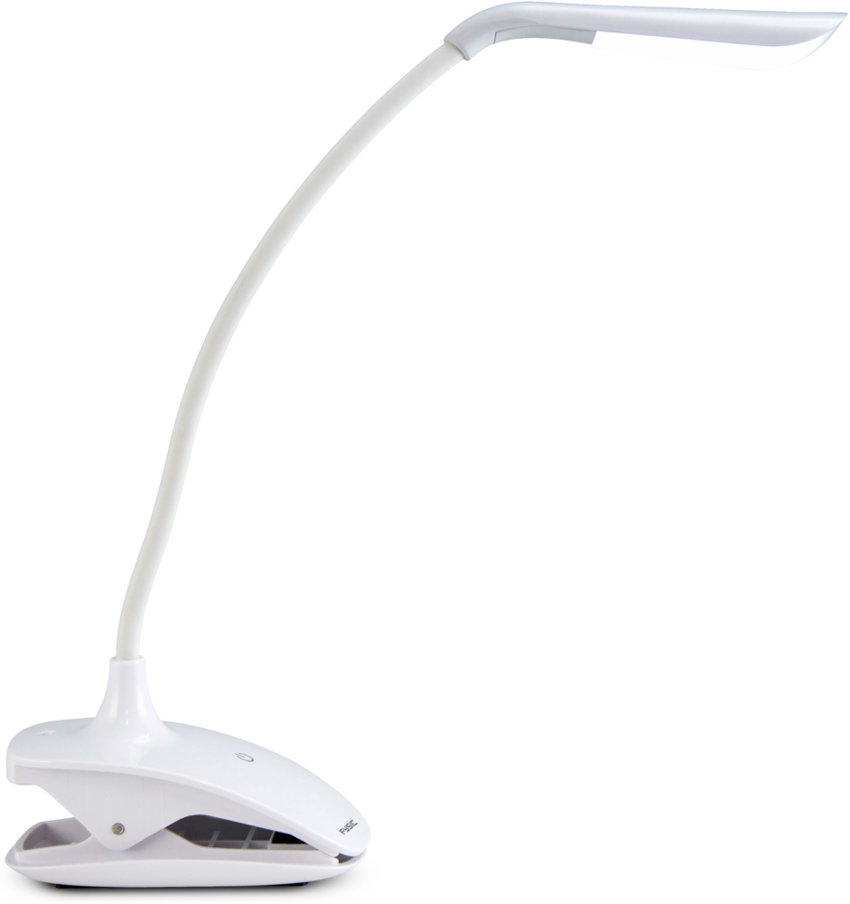 Fysic Wiederaufladbare LED-Lampe mit Klemme Weiß Bild 1