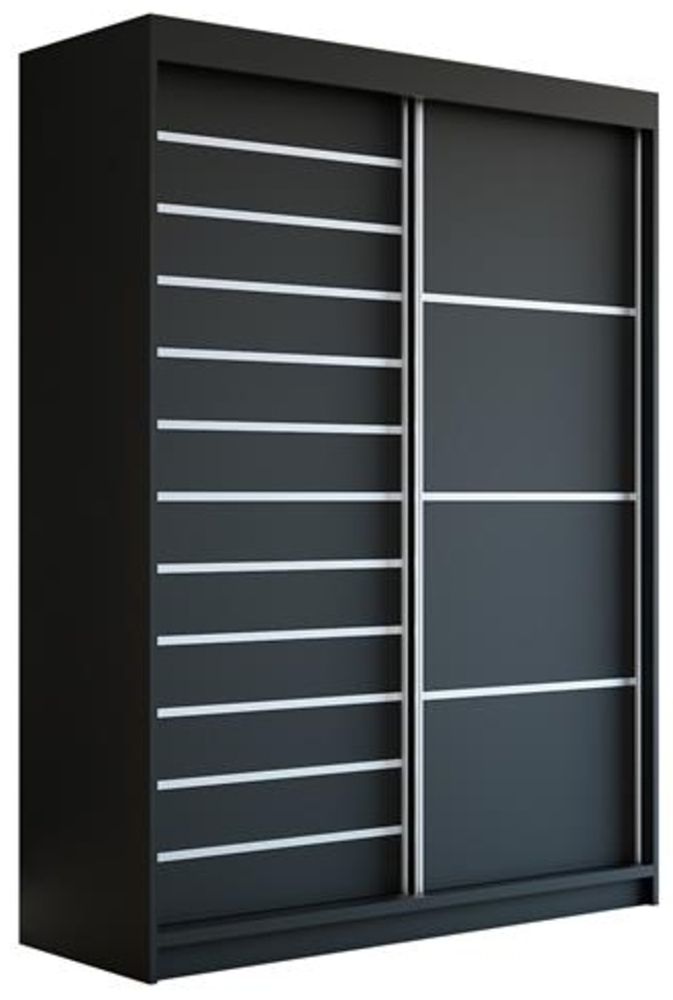 Schwebetrenschrank COLIN 2-trig Schrank 180 cm Farbe: Schwarz Bild 1