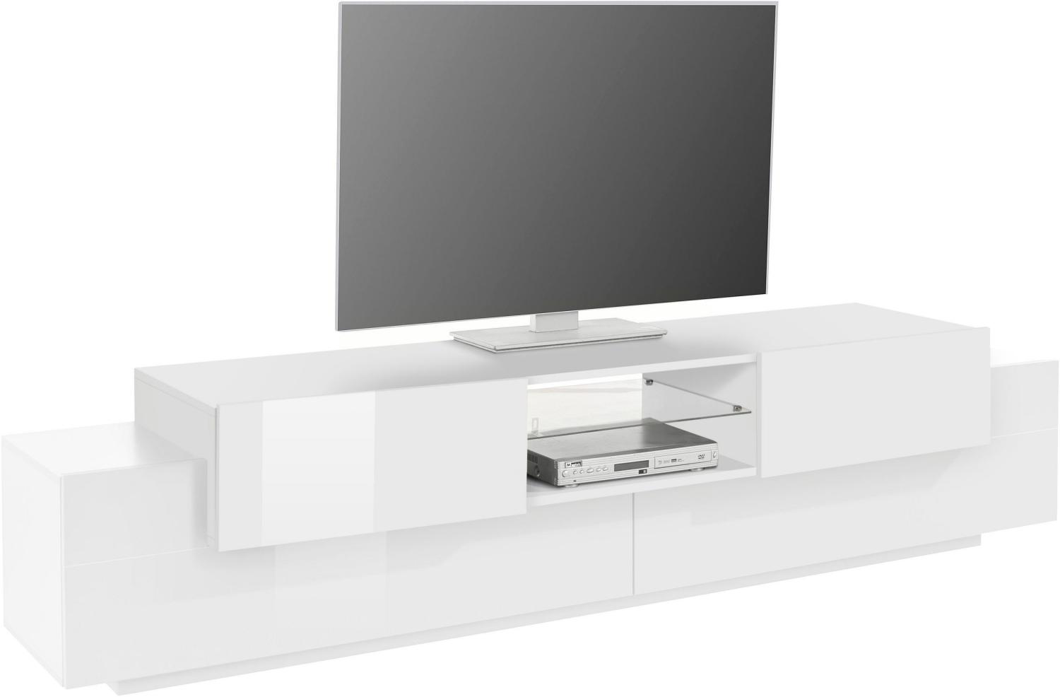 TV-Board >Coro< (BxHxT: 220x51x45 cm) in weiß - 220x51x45 (BxHxT) Bild 1