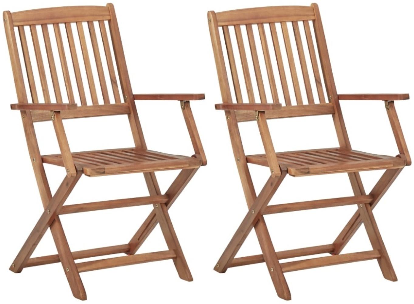 vidaXL Klappbare Gartenstühle 2 Stk. Massivholz Akazie 313601 Bild 1