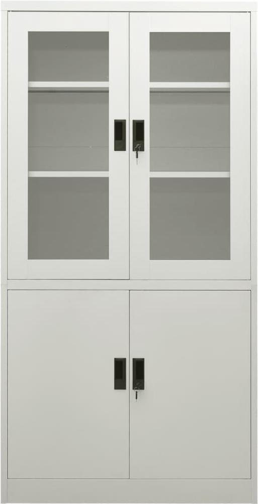 vidaXL Büroschrank Hellgrau 90x40x180 cm Stahl 335947 Bild 1