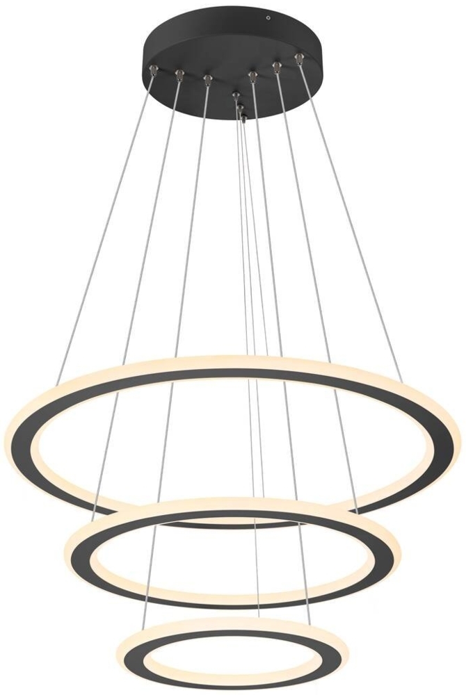 SLV 1007701 ONE FLAT Pendelleuchte triple 80cm 2700K 3000K DALI Touch schwarz Bild 1