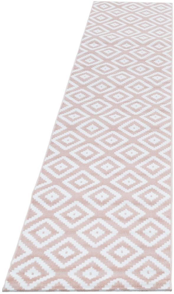 Kurzflor Teppich Pago Läufer - 80x300 cm - Pink Bild 1