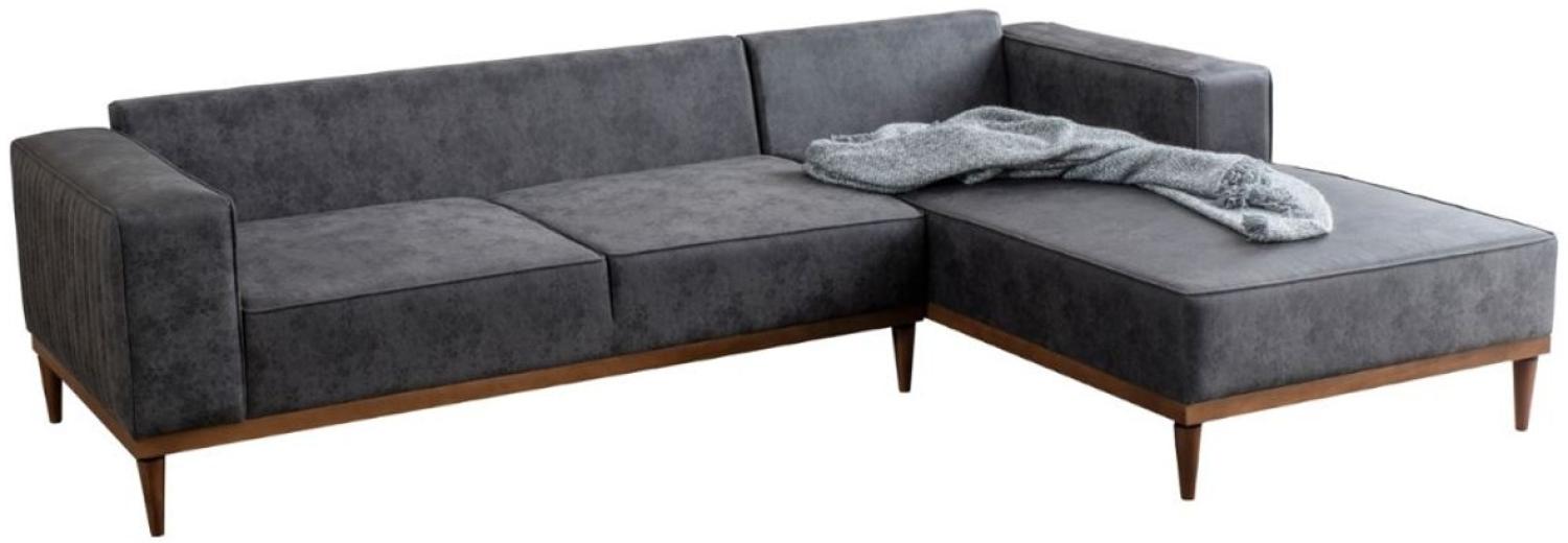 Casa Padrino Luxus Ecksofa Grau / Braun 265x180 x H. 70 cm Bild 1