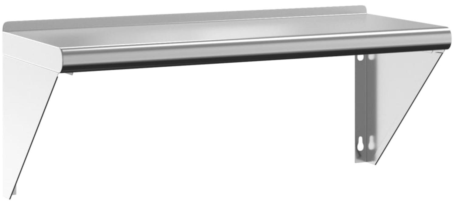 vidaXL Wandregal 75x30x31 cm Silbern Edelstahl 30275 Bild 1