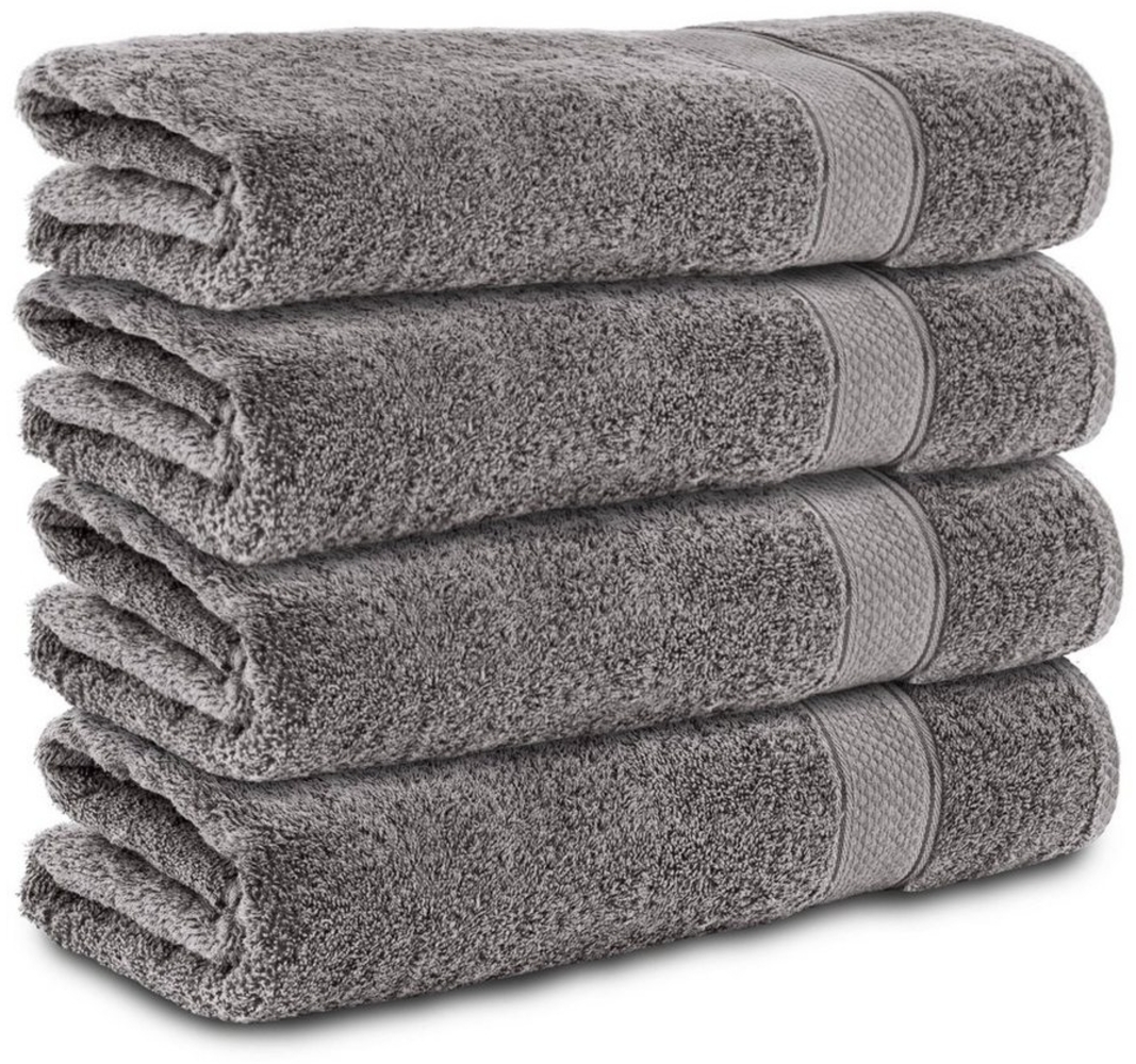 Komfortec Badetücher 100% Baumwolle, 470 g/m², Frottee (4-St), Handtücher 70x140 cm Set, Weich Bild 1