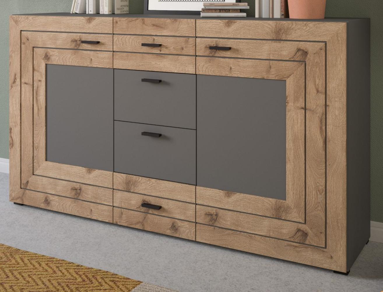 Sideboard Freno - Grau / Nox Oak Bild 1