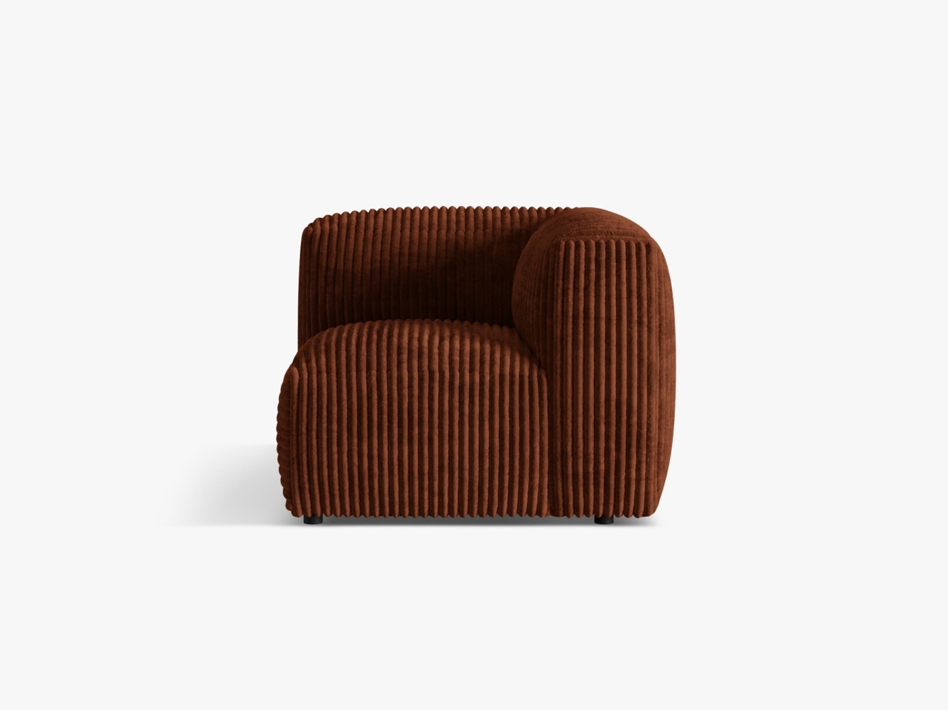 Micadoni Eckmodul Martina 1-Sitzer Klein Kord Ziegel Bild 1