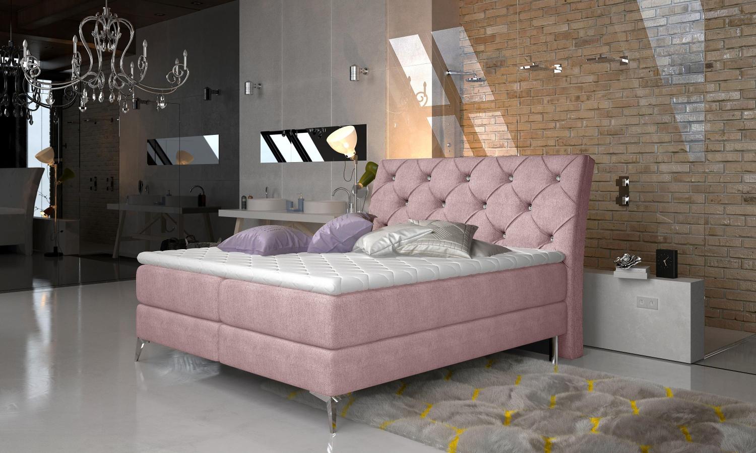 Wohnideebilder Adel 140X200 Rosa Boxspringbett Ad_03_1.4 Bild 1