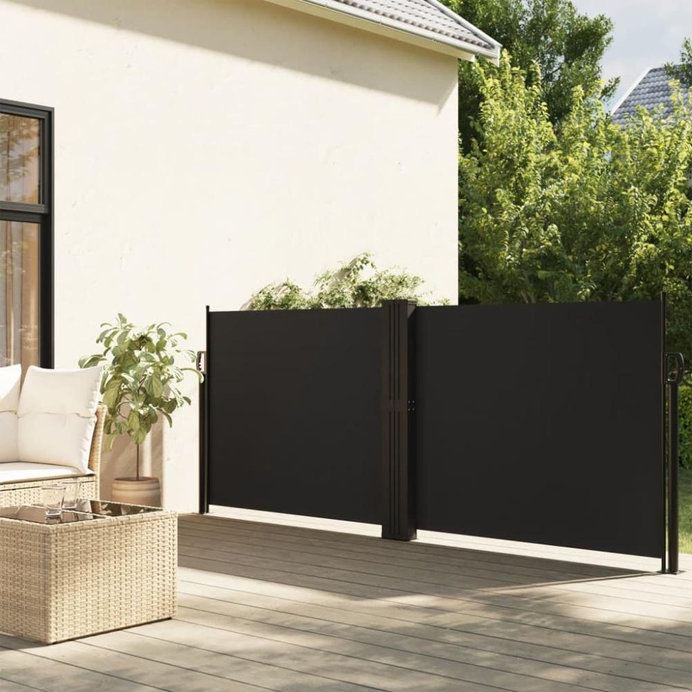 vidaXL Seitenmarkise Ausziehbar Schwarz 120x1200 cm 4004789 Bild 1