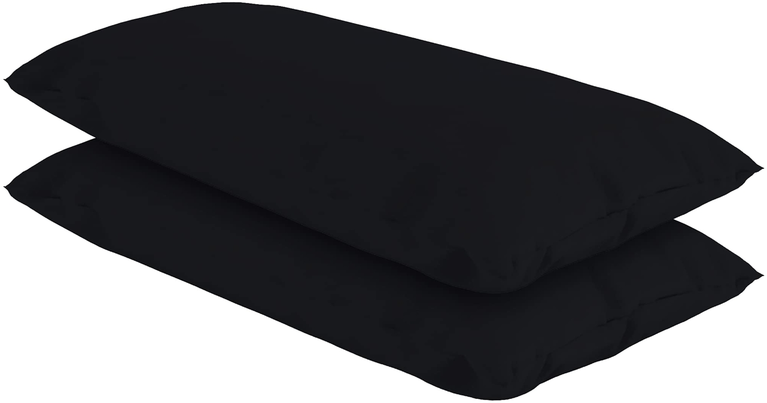 Federkissen mit Bezug - 40x80 cm - 2er Set Schwarz Bild 1