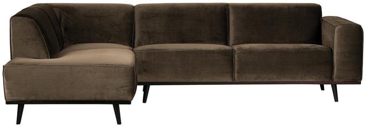 Ecksofa Statement Samt, links Taupe Bild 1