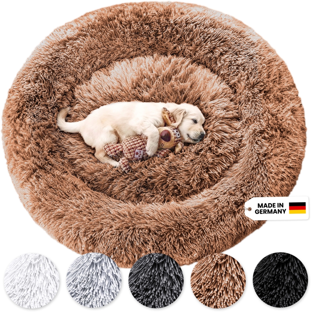 Hundebett Fluffy Plus Braun - XL - 120cm Bild 1