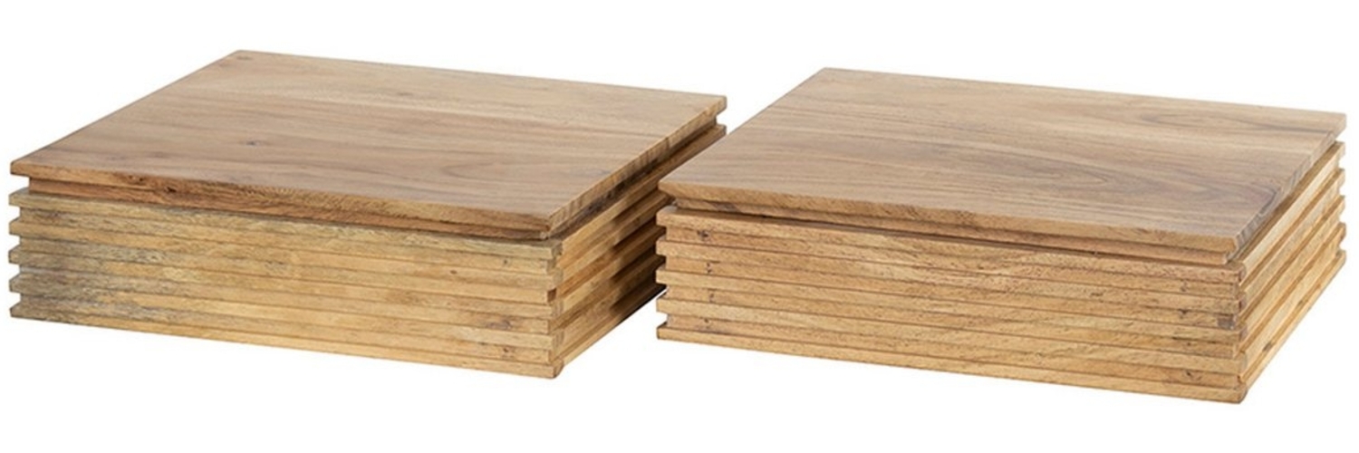 KAWOLA Nachttisch FIRU (Set, 2-St), hängend Akazie massiv natur 1 Schublade 30x25 cm Bild 1