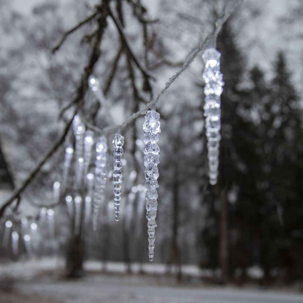 LED-Lichterkette "Gelido", 40 Eiszapfen, 8 Funkt. Bild 1
