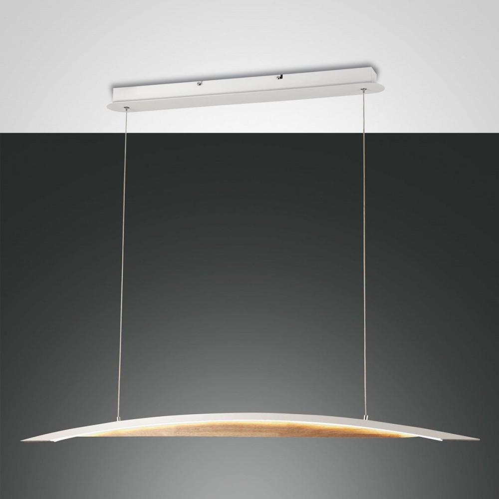 Fabas Luce 3697-40-102 LED Pendelleuchte Cordoba weiß holz 110cm Bild 1